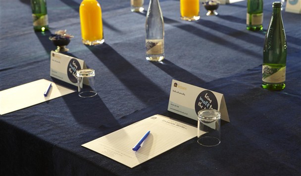 Conference place setting